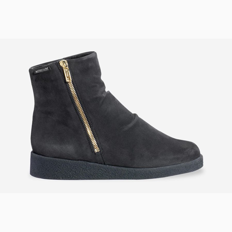 Mephisto CASSANDRA Suede Női Bakancs - Fekete, HU-01467